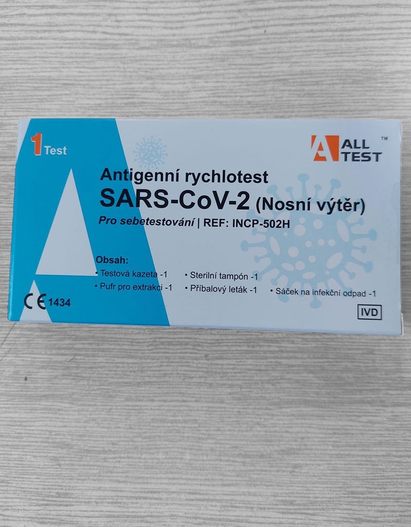 Antigenní test tyčinkový ALLTEST SARS-CoV-2, baleno po 1 ks