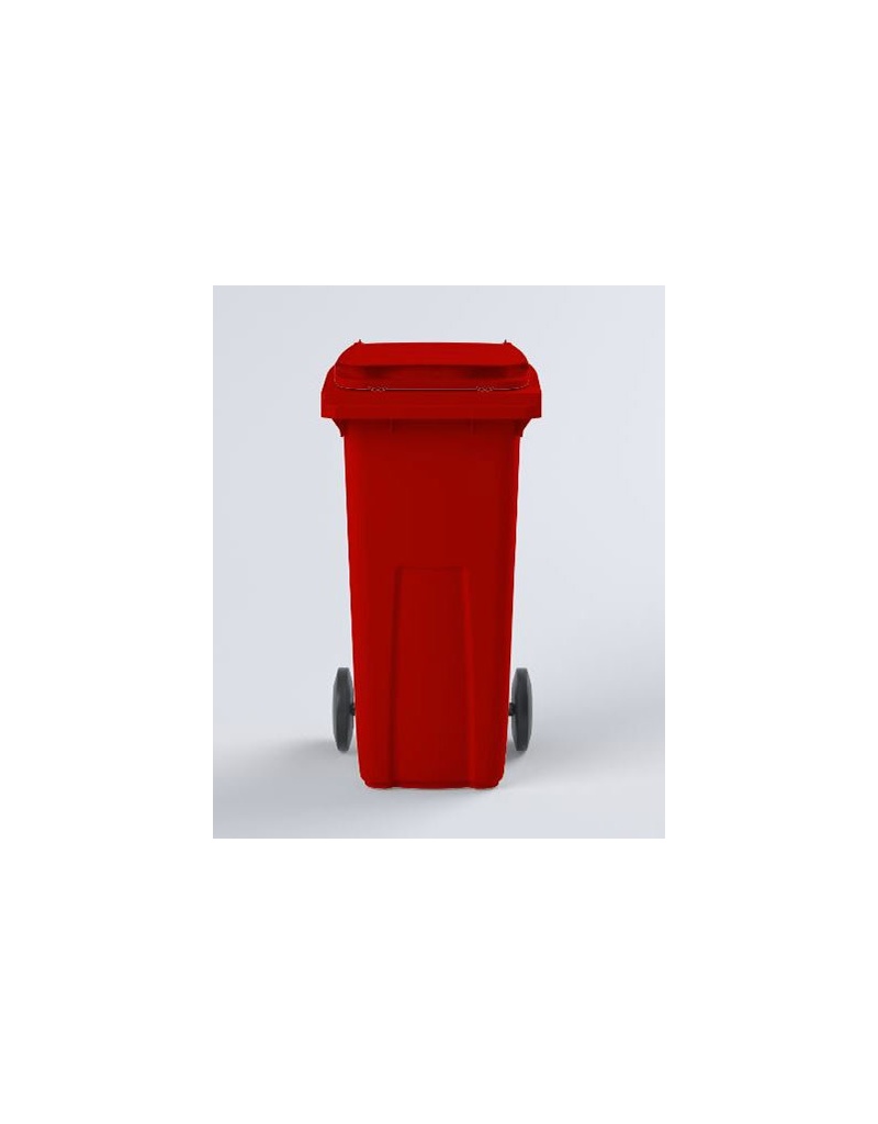 Plastová popelnice ELKOPLAST 120 l, červená