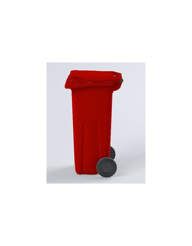 Plastová popelnice ELKOPLAST 120 l, červená